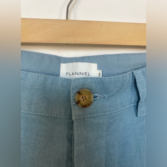 Flannel Australia Size 3 Blue Button Fly Pant - Picture 4 of 15